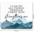 thumbnail image 4 of Christian Bible Verses Mouse Pad,I Can Do All Things Through Christ,Non-Slip Rubber Base Mousepads for Home Office Dorm Desk Decor,Gifts for Christians 9x8 inches, 4 of 4