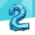 thumbnail image 2 of WRISTBIQUE Birthday Wedding Number Balloon Number Balloons Aluminium Foil 1Pcs Blue For Decorations, 2 of 10