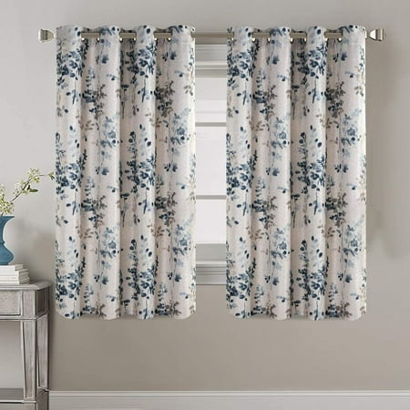 Linen Blackout Curtains 84 Inches Long Room Darkening Burlap Effect Curtain Dries For Living Bedroom Grey And Yellow Vintage Classical Fl Printing Grommet 2 Panel Canada Linen Blackout Curtains 84 Inches Long, Grey Burlap Blackout Curtains