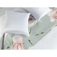 thumbnail image 2 of Pastel Floral Bed Runner, Peony Blooms with Leaves in Soft Colors Vintage Romantic Flowers, Decorative Accent Bedding Scarf for Hotels Homes & Guest Rooms, Queen, Pale Sage Green Rose, by Ambesonne, 2 of 3