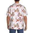 thumbnail image 3 of Lsque Dachshund Dog Puppy print Men's Cuban Collar Short Sleeve Shirt Summer Beachwear Casual Button Down Fashionable Vacation Leisure Shirt-Medium, 3 of 7