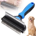 thumbnail image 2 of Undercoat Rake and Deshedding Tool for Dogs and Cats, Dematting Comb for Long Hair Pets, Grooming Brush to Clear Mats, Tangles, 2 of 9