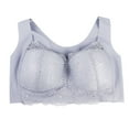 thumbnail image 5 of Wireless Bras for Women Seamless Bra Feature V-Neck Strapless Bra Style W-1696 White 3XL, 5 of 6