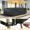 thumbnail image 4 of Dovov Patio Furniture Covers, Waterproof Rectangular Outdoor Furniture Covers Heavy Duty Outdoor Couch Sectional Sofa Set Cover Patio Table Covers with 4 Windproof Buckles, 98"x78"x28", 4 of 8