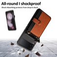 thumbnail image 3 of Allytechgroup Wallet Case for Samsung Galaxy Z Flip 3, Slim Fit PU Leather Stylish Cards Holder RFID Blocking Bumper Shockproof Protective Anti-Scratch Phone Case for Girls Women, Brown, 3 of 7
