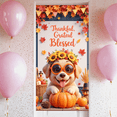 thumbnail image 2 of Decorative Design Thanksgiving Banner Sunflower Dog Autumn Decorations Thankful Grateful Blessed Banner for Fall Gathering Harvest Celebration, 2 of 9