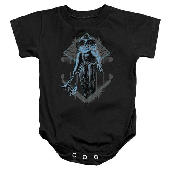 Justice League Movie Steppenwolf Two Tone Unisex Infant Snap Suit for Baby (6 Months) Black