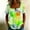 Mint Green plus size boho shirt a1, variant on Loose Fit Short Sleeve T Shirt for Women Plus Size, Square Neck Button Down Blouse, Color Block Casual Boho Tee for Holiday Vacation Daily Wear, Green 2XL