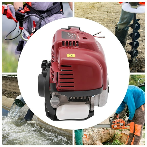 37.7cc 1kW Pull Start Gas Engine Motor Power 4 Stroke Air-cooled Single-cylinder for Small Garden Machinery, Ground drilling