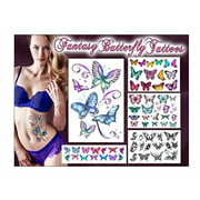 Fantasy Butterflies Temporary Tattoos Package