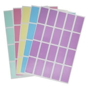 Royal Green Pastel Stickers Rectangular Color Coding Labels in 5 Pastel Colors 1.57 inch x 0.75 inch (40mm x 19mm) - 400 Pack