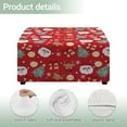 thumbnail image 4 of Xoenoiee Santa Claus Reindeer Tree Snowflake Print Ottoman Cover Square, Stretch Ottoman Slipcover Christmas Decor Washable Storage Ottoman Cover Foot Stool Cover with Elastic Bottom, L, 4 of 7