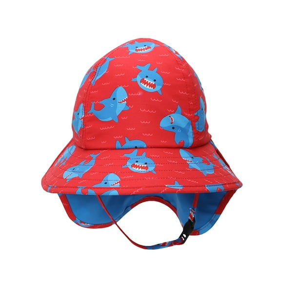 ZOOCCHINI Baby-Toddler Cape Sun Hat - Sherman the Shark