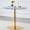 35" Gold, variant on Hi loPres 40" Round Glass Dining Table, Modern Minimalist Kitchen Table with Clear Tempered Glass Top and Sturdy Silver Chrome Pedestal Base