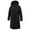 Black, variant on Unisex Classic Windproof Removable Hooded Long Winter Puffer Coat Solid Thickened Quilted Parka