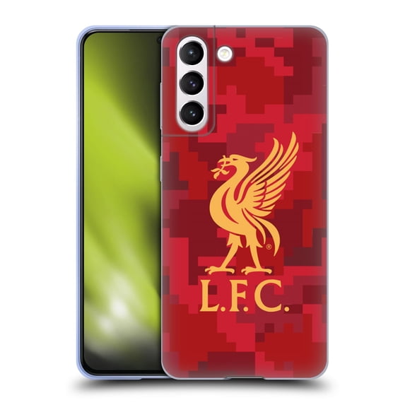 Head Case Designs Officially Licensed Liverpool Football Club Digital Camouflage Home Red Soft Gel Case Compatible with Samsung Galaxy S21 5G