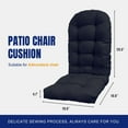 thumbnail image 2 of WINSOON 49x20x5 Inch Adirondack Chair Cushion Set of 2, Thickened and High Back Chair Cushion-Navy, 2 of 7