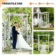 thumbnail image 6 of Ktaxon PVC Garden Arch 7Ft Garden Arch Arbor w/ Door for Climbing Plant Outdoor Wedding, 6 of 7