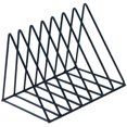 thumbnail image 2 of 6 Tier Mesh Wall Hanging File Organizer Holder Magzine and Newspaper Rack Golden, Brochure Files Book Documents - A Black, 2 of 8