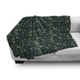 thumbnail image 3 of Floral Soft Flannel Fleece Blanket, Nocturnal Forestry Concept Wild Herbs Dandelions and Falling Leaves Victorian Motifs, Cozy Plush for Indoor and Outdoor Use, 60" x 80", Multicolor, by Ambesonne, 3 of 6
