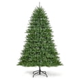 thumbnail image 1 of Ourlova 7.5ft Artificial Christmas Tree Prelit PVC Xmas Tree with 3357 Branch Tips 900 Dual-Color LED Lights and Foldable Base for Holiday Party Christmas Decorations Green, 1 of 7