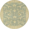 thumbnail image 1 of Ahgly Company Tapis d'Intérieur Rond Abstrait Marron Oriental, 3 Pieds Rond, 1 of 6