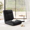 thumbnail image 2 of Gymax Chaise de Sol Pliante Convertible, Fauteuil de Repos avec Dossier Réglable, Noir, 2 of 10