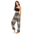 thumbnail image 4 of Previn Women's Hippie Pants Boho Yoga Soft Lightweight Harem Pant Sweat Pants High Waisted Thin Cool Comfy Gym Beach Bohemian Pants H01301 Small-Large, 4 of 5