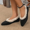 thumbnail image 6 of Viluyesy Womens Ballet Flats, Plush Lining Comfort Warm Pointed Toe 20 Winter Fashion Dressy Shoes Black US8.5, 6 of 8