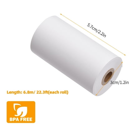 PAPERANG 3 Rolls 57x30mm Thermal Paper Roll Receipt Paper BPA-Free Long