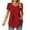 Red-01, variant on Mittory Womens Tops Dressy Casual Summer Chiffon Blouses Short Sleeve Dress Shirts Business Loose Fit Tunics