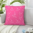 thumbnail image 6 of ZICANCN Pink Doodle Background Decorative Throw Pillow Covers, Bed Couch Sofa Decorative Knit Pillow Covers for Living Room Farmhouse 22"x22", 6 of 8