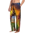 thumbnail image 2 of Daiia Fall Village Scenery Men's Sleep Pant with Pockets and Drawstring,Pajama Pants-Large, 2 of 9