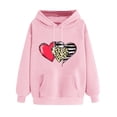 thumbnail image 3 of VBTAPA Women's Pullover Hoodie, Valentines Day Heart Printed Long Sleeve Drawstring Hooded Sweatshirts for Juniors, Gift Hoodies Tops for Ladies Pink XL, 3 of 6