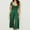 Green, variant on AOOCHASLIY Ladies Dress Clothes Women V Neck Sleeveless Solid Fashionable New Casual High Waisted Dress
