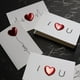 thumbnail image 1 of Carta de amor Tarjeta de felicitación para el día de San Valentín Tarjeta de felicitación de cuero hecha a mano con estéreo de amor Tarjeta de bendición para el día del maestro con latidos del, 1 of 5