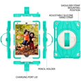 thumbnail image 2 of ELEHOLD Case for iPad 9th/8th/7th Generation, Heavy Duty Shockproof Case with Pencil Holder/Stand/Hand Strap/Shoulder Belt, Rugged Protective Cover for Boys Girls,Mint, 2 of 10