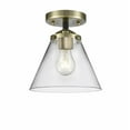 thumbnail image 1 of Innovations 284-1C-BAB-G42-LED Large Cone 1 Light Semi-Flush Mount part of the Nouveau Collection, Black Antique Brass, 1 of 1
