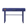 thumbnail image 2 of Blue Vanity Desk With Metal - Functional Storage, Clean Lines For Modern Look Cargo Table Build Frame, Iron Plate Top, Daily Use, 2 of 3