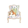 thumbnail image 2 of Vess, June Erica 19x24 White Modern Wood Framed Museum Art Print Titled - Petite Chien II, 2 of 4