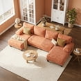 thumbnail image 3 of 111 Inch U Shaped Sectional Sofa with Double Chaise, Large Lounge Design Modular Couch for Living Rooms and Apartments, Brown, 3 of 7