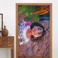 thumbnail image 4 of Cortina de puerta semiopaca con patrón de patchwork de dos piezas Encanto, cortinas opacas decorativas para dormitorio, sala de estar, decoración de habitación de niños, 34 x 56 pulgadas, tamaño, 4 of 7