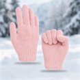 thumbnail image 2 of OGLCCG Winter Gloves for Boys Girls Kids Warm Thermal Stretchy Full Fingers Cotton Knitted Gloves Mittens for Cold Weather Size 3-8, 2 of 4