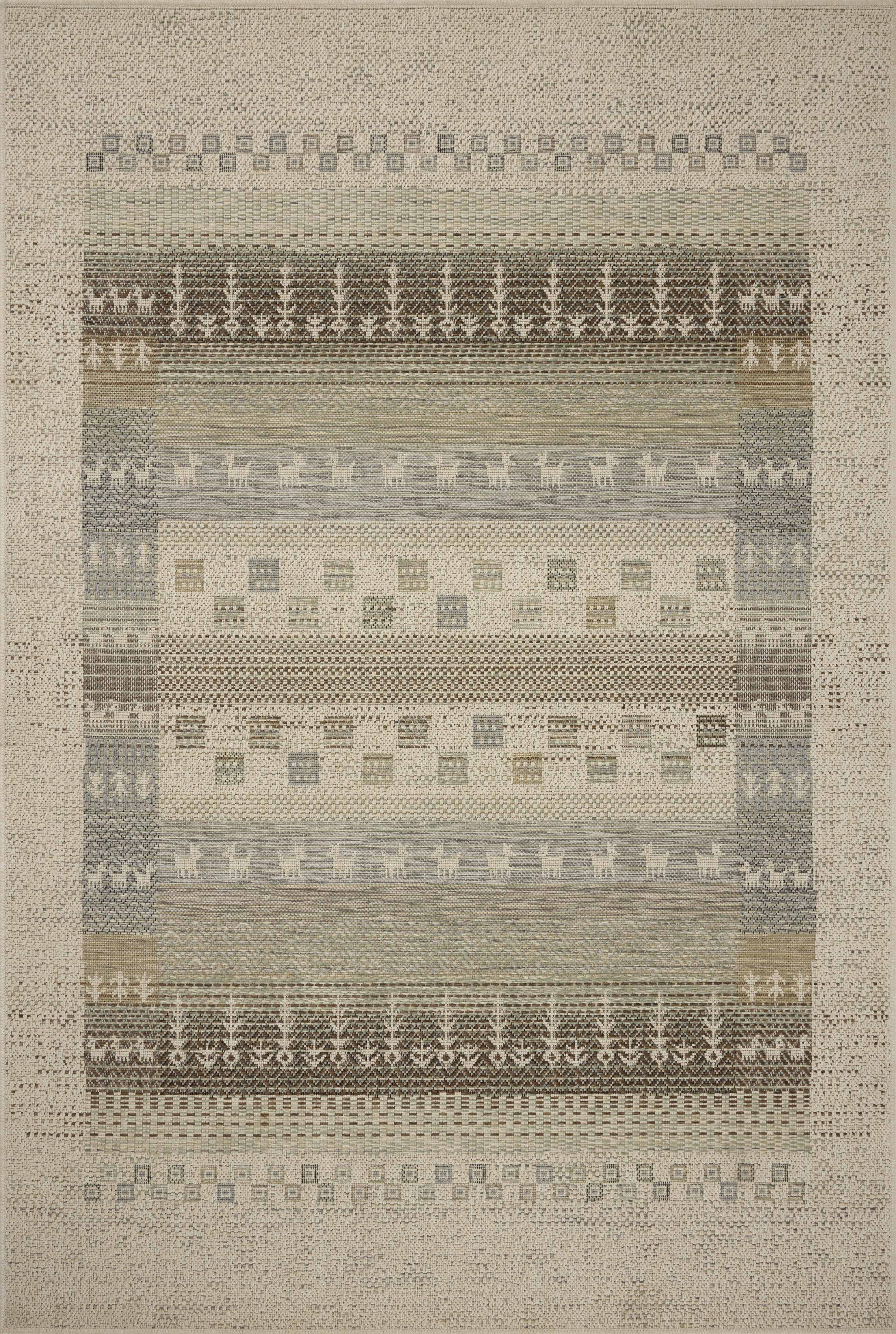 Loloi Saylor Ivory / Earth Indoor/Outdoor Area Rug