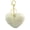 Beige, variant on Keychain Fluffy Heart Charm Key Ring Artificial Faux Rabbit Fur Keychain Bag Pendant Car Key Decoration Luggage Tag Accessory