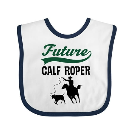 

Inktastic Future Calf Roper Rodeo Cowboy Boys or Girls Baby Bib