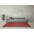 thumbnail image 3 of Ahgly Company Indoor Round Abstract Red Modern Area Rugs, 5' Round, 3 of 4