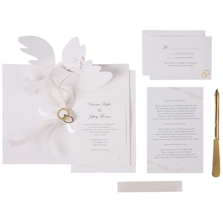 UWP LUXE Sabuda Wedding Invitation, White