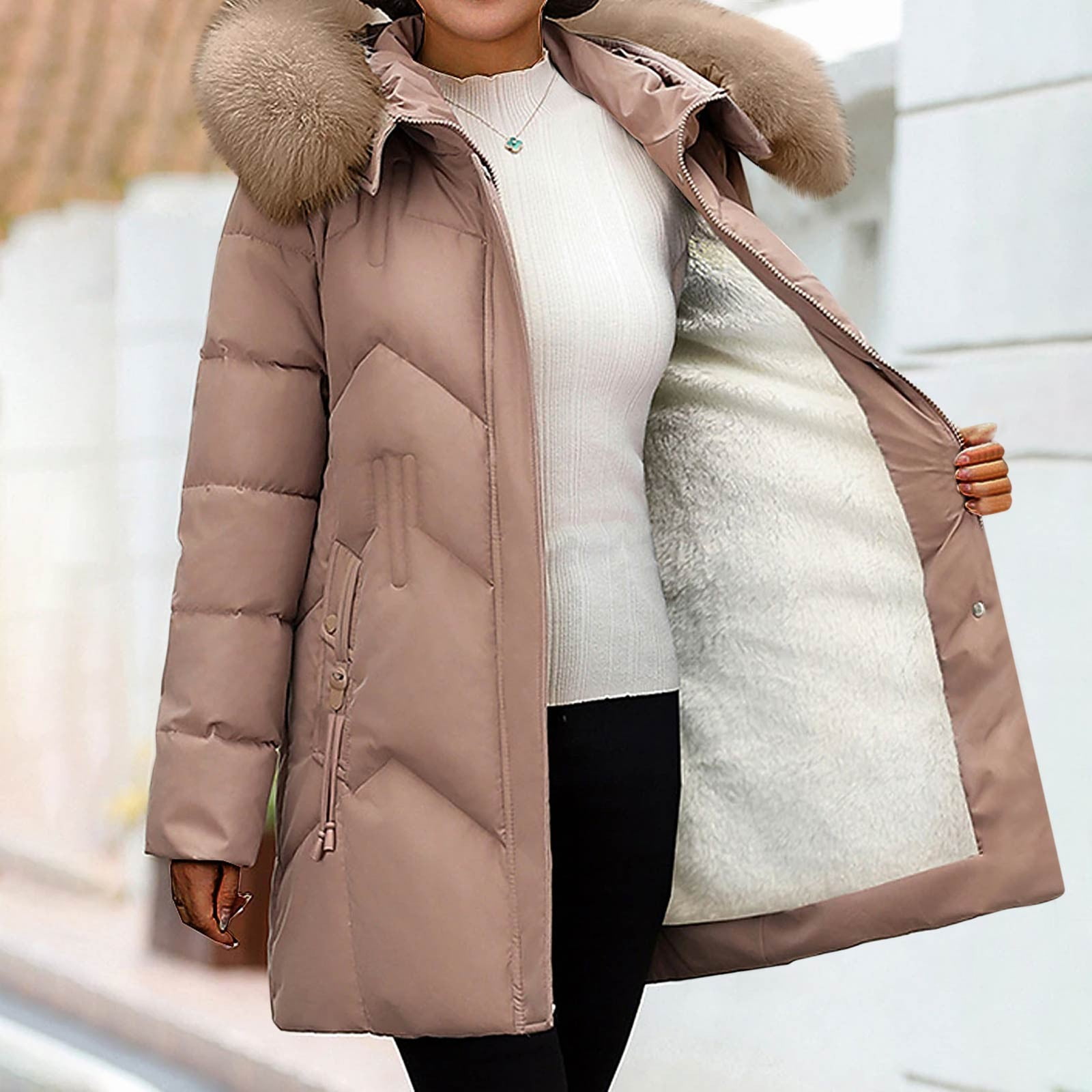 Puffer Jacket Fur Coat Jc Penney's Ladies Coats Winter Coat
