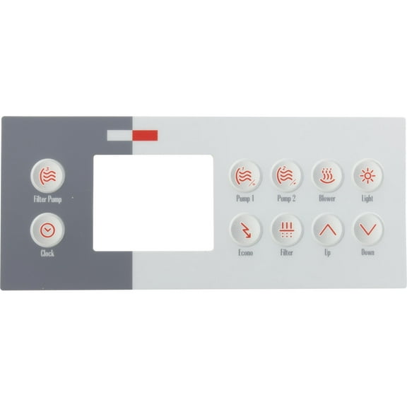 Overlay, Gecko TSC-4, 10 Button, P1 , P2 , Bl , Lt, Eco, Filt